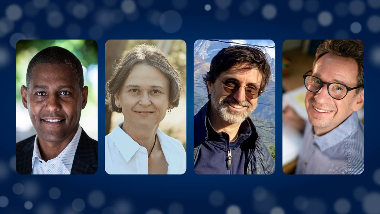 Four headshots of Global Affairs award recipients